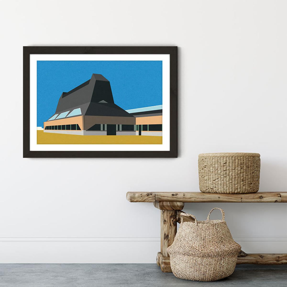 Hat Factory Art Print Black Frame – image 4