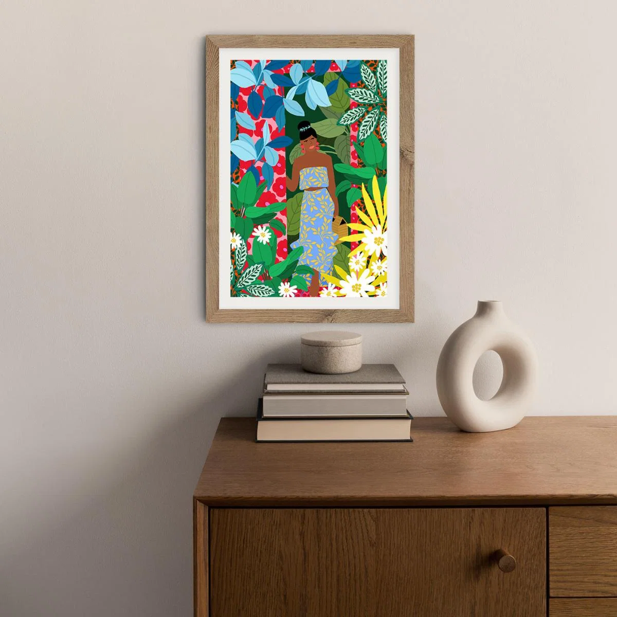 Girl At The Door Art Print Oak Frame – image 7