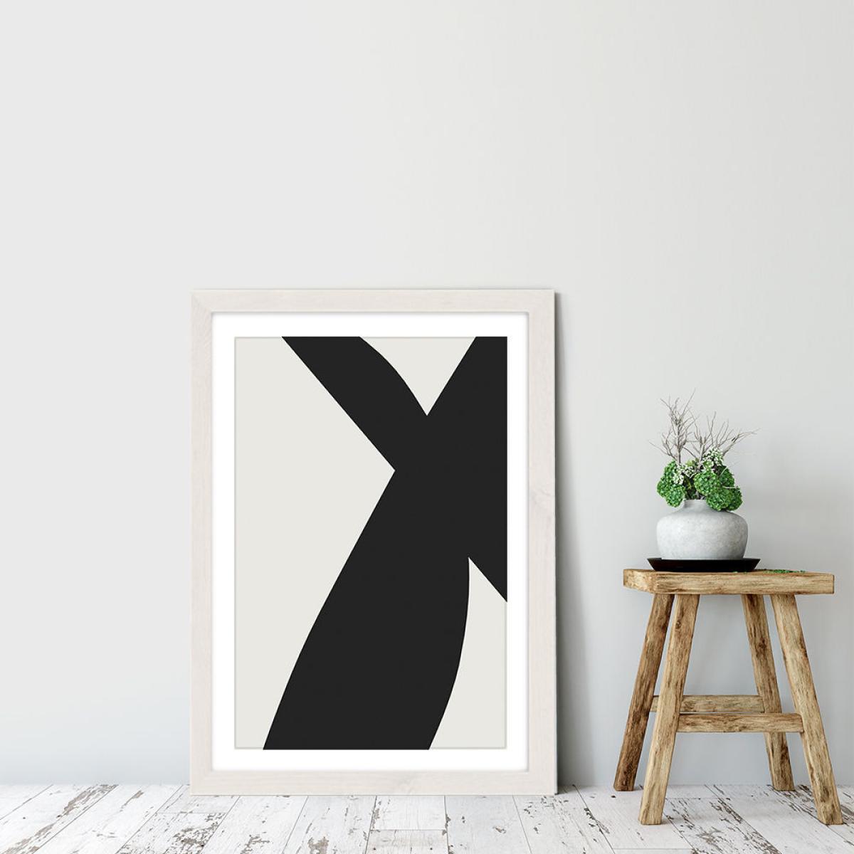 Minimal Black II Art Print White Frame – image 5