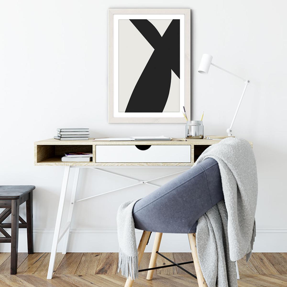 Minimal Black II Art Print White Frame – image 6