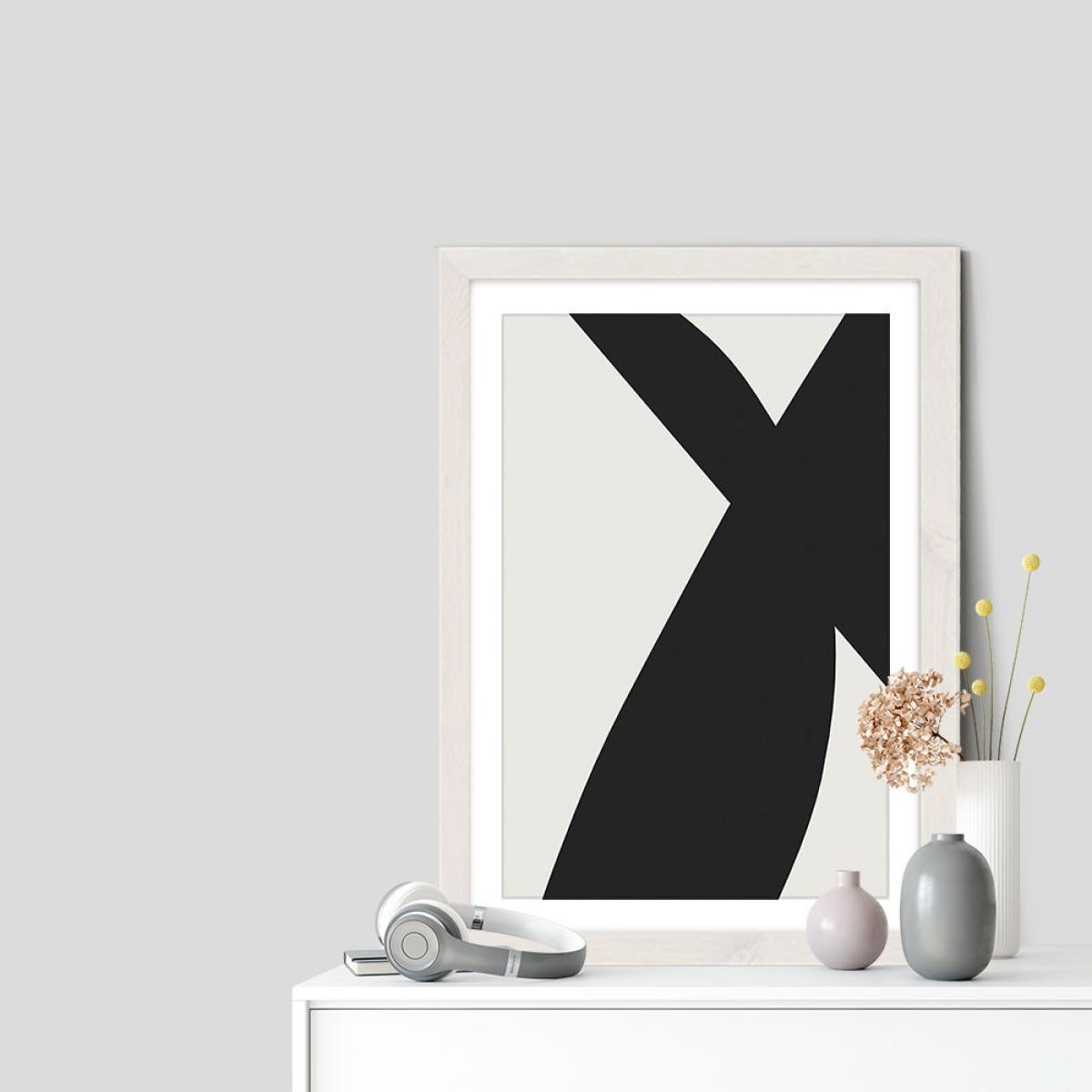 Minimal Black II Art Print White Frame – image 7