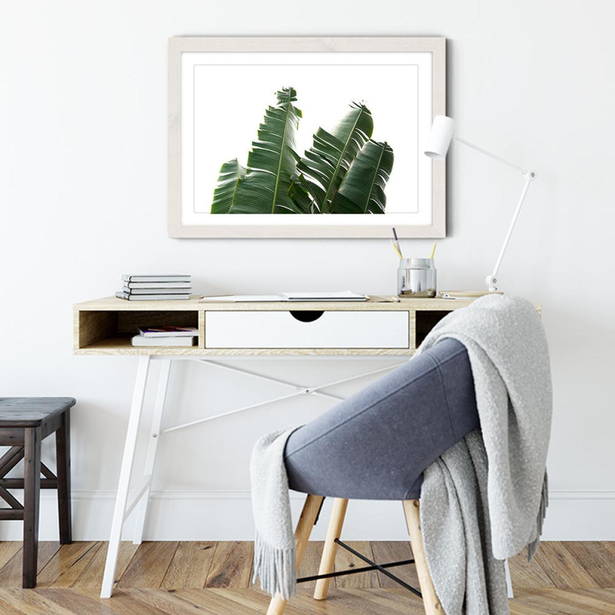 Banana Leaves 1 Art Print White Frame – image 6