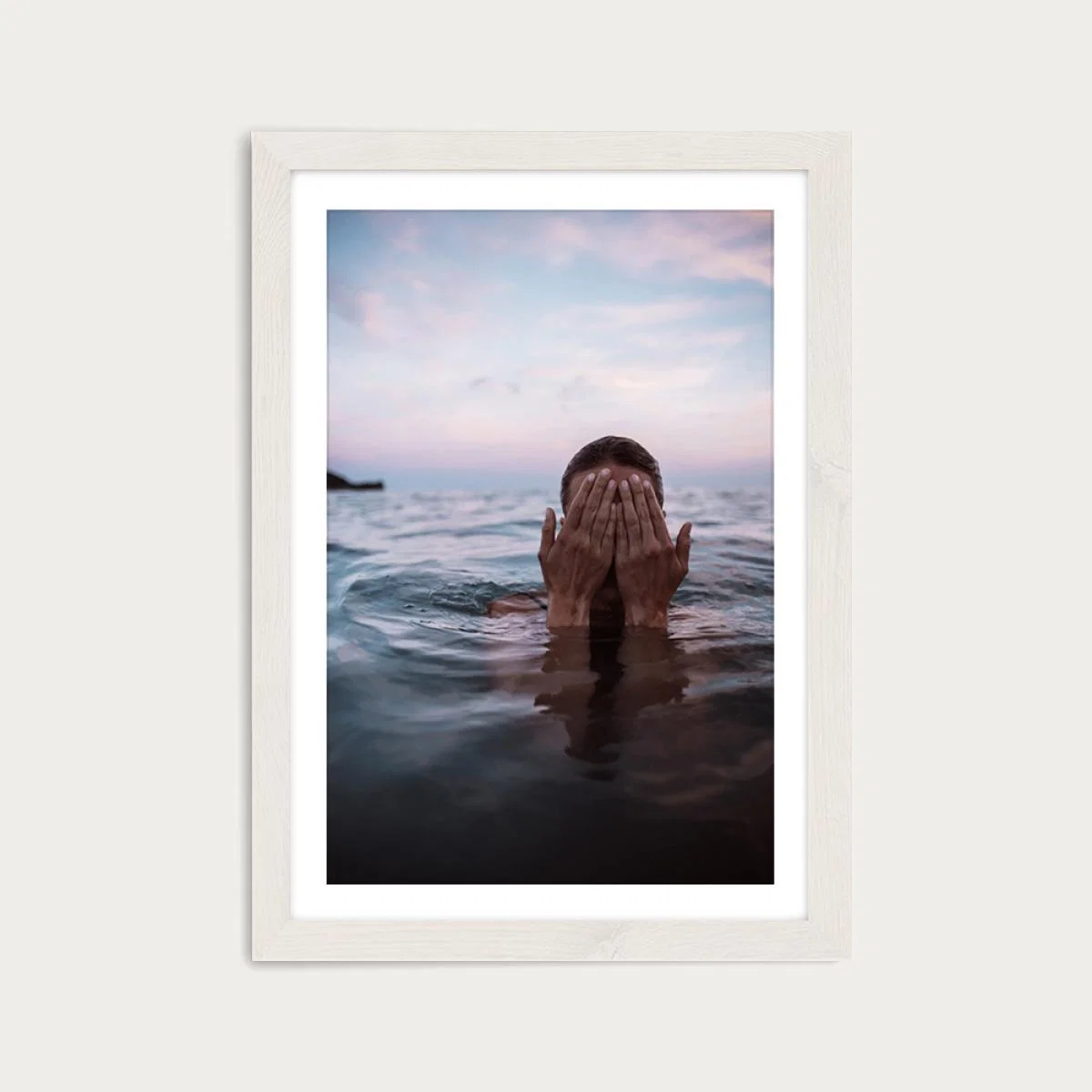 Liguria Art Print White Frame – image 1