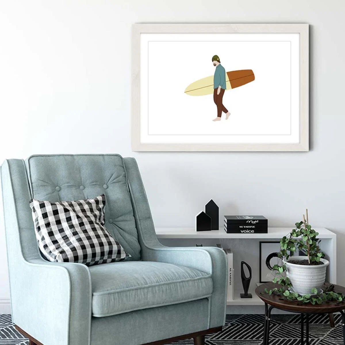 Autumn Day Art Print White Frame – image 4