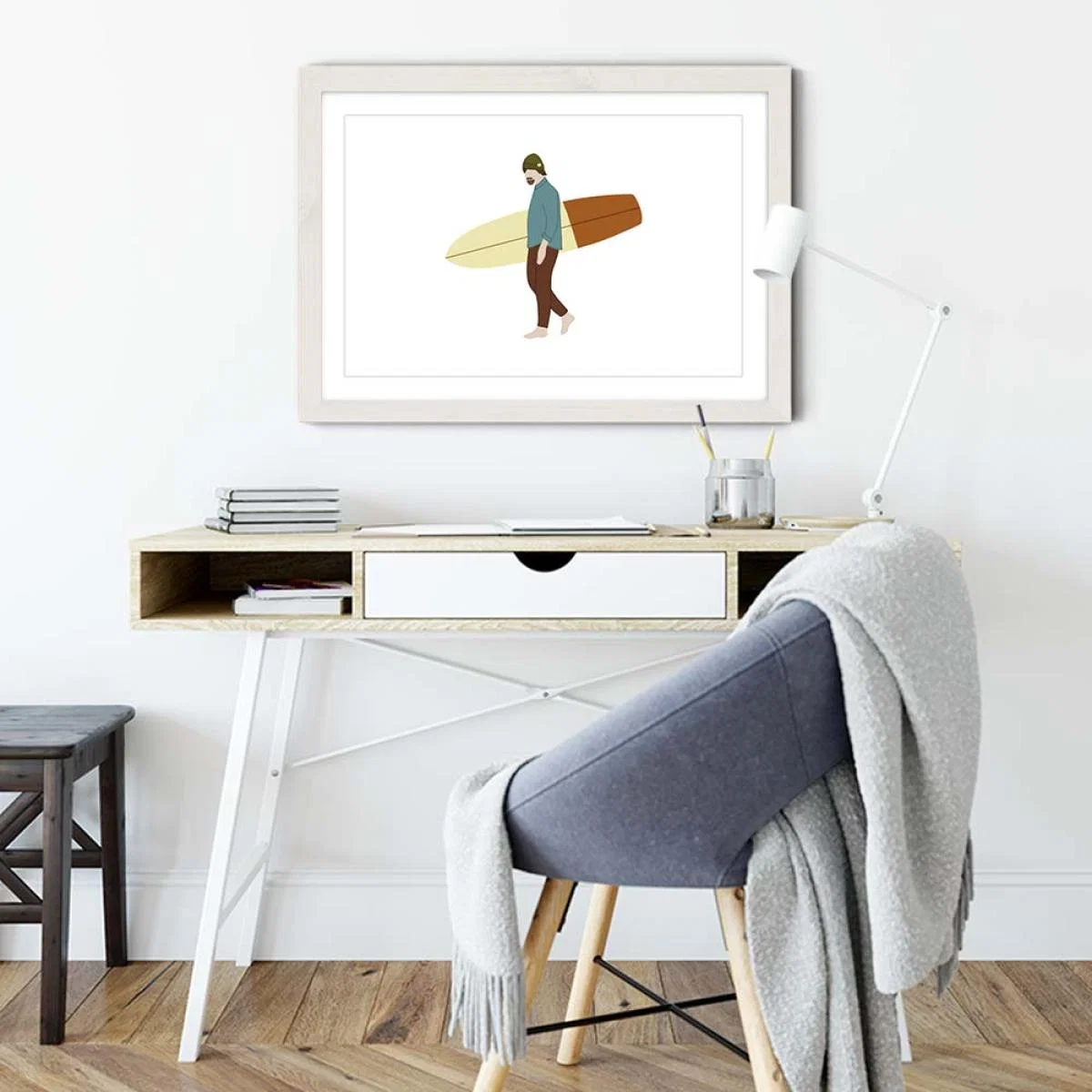 Autumn Day Art Print White Frame – image 5