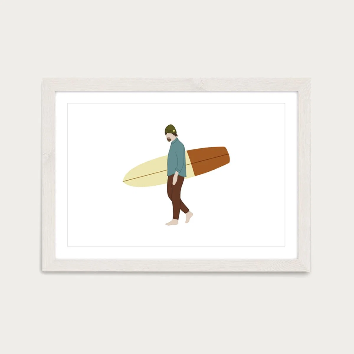 Autumn Day Art Print White Frame – image 1