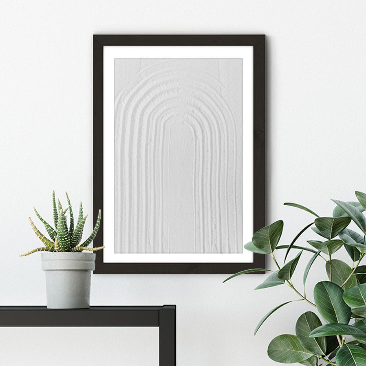 White Textures II - Minimal Rainbow Art Print Black Frame – image 5