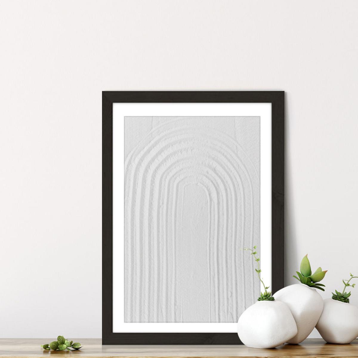 White Textures II - Minimal Rainbow Art Print Black Frame – image 7