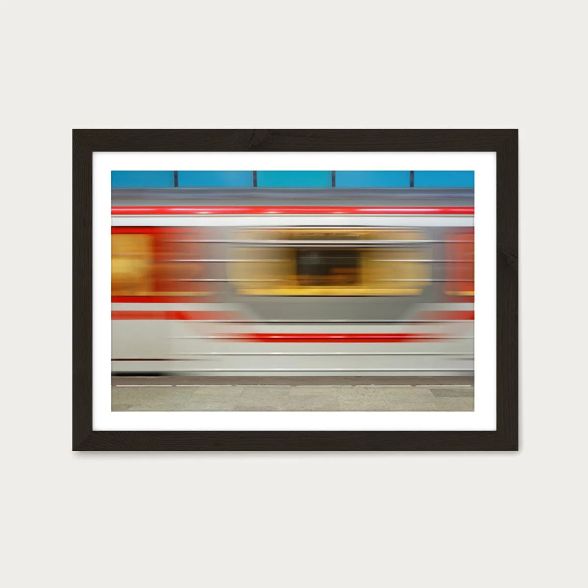 Tbilisi Metro Art Print Black Frame – image 1