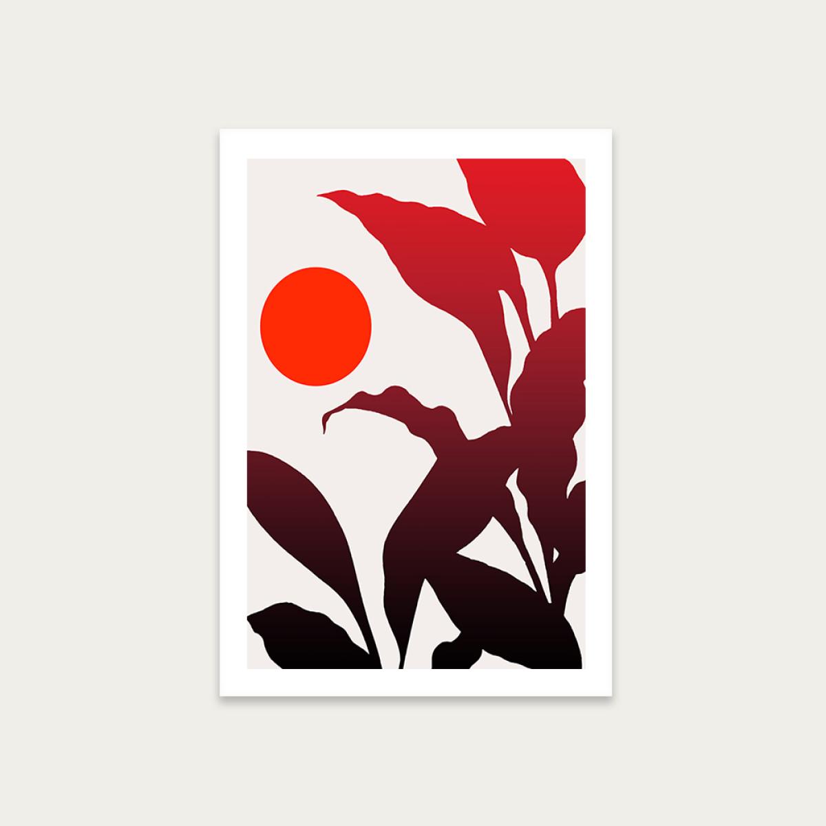 Tropical Sunset Art Print Unframed