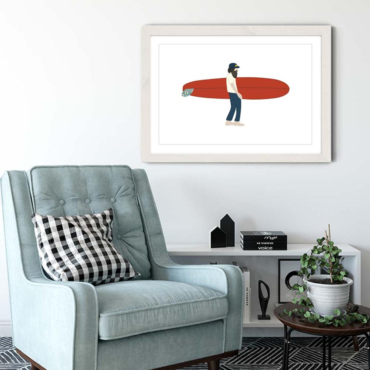 Keen Special Art Print White Frame – image 4