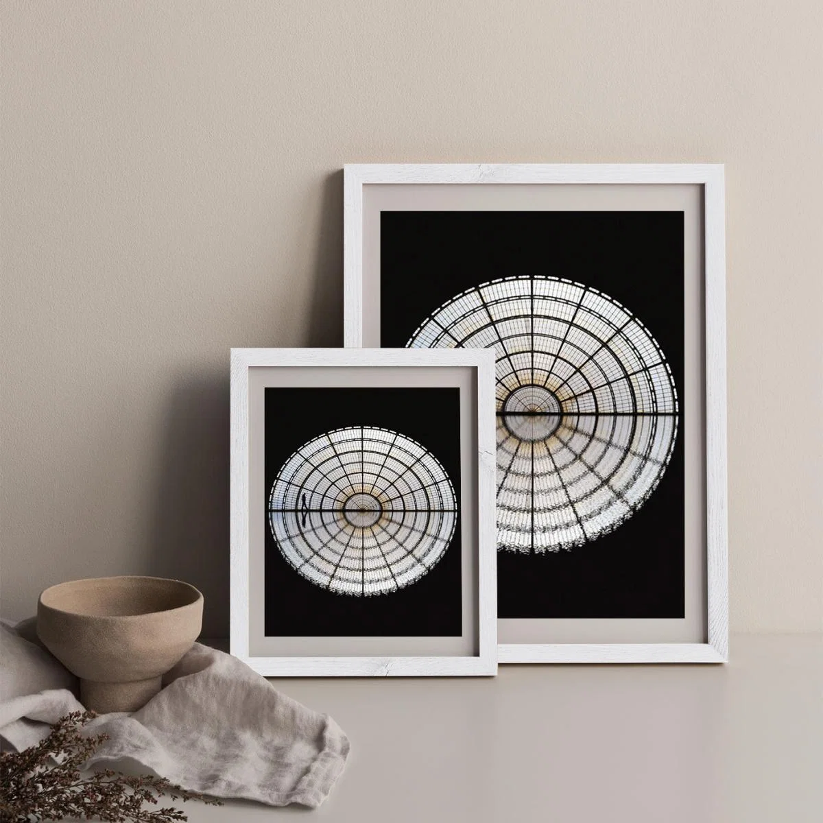 Milano Walking Art Print White Frame – image 11
