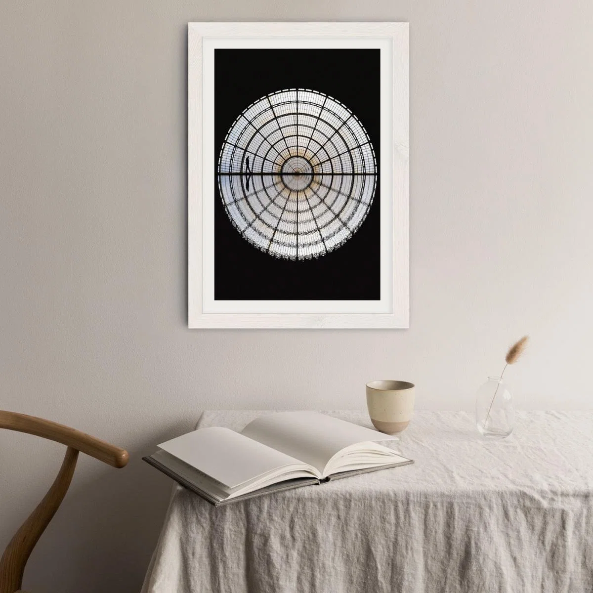 Milano Walking Art Print White Frame – image 3