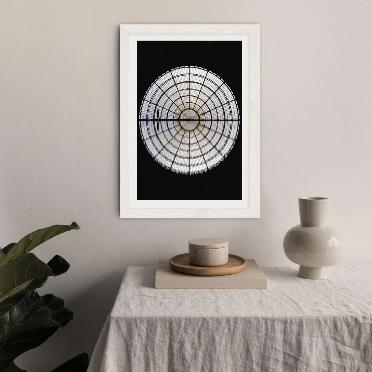 Milano Walking Art Print White Frame – image 6