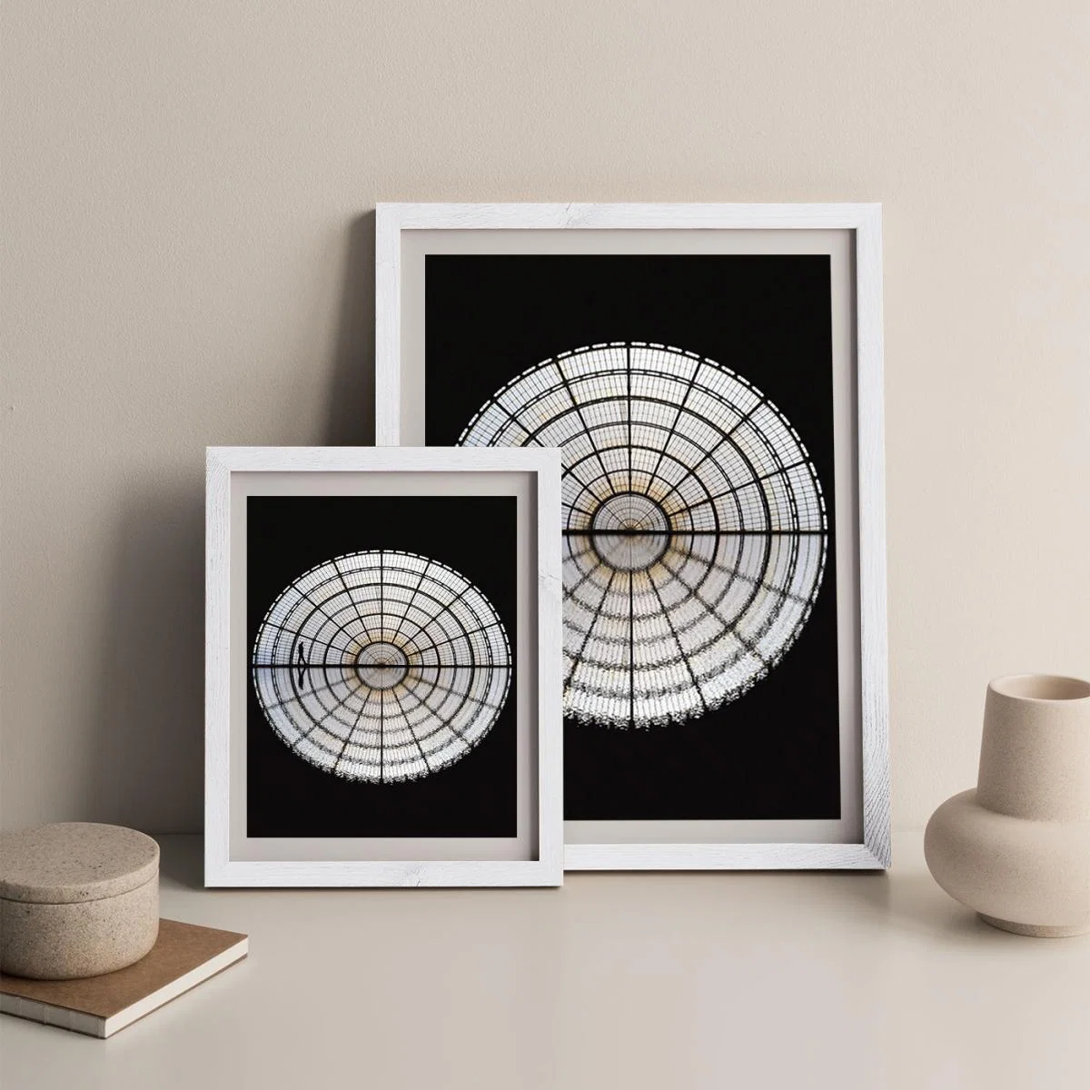 Milano Walking Art Print White Frame – image 7