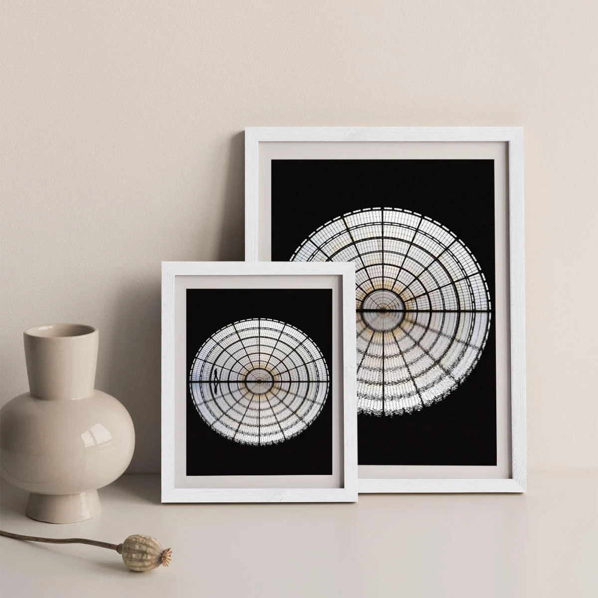 Milano Walking Art Print White Frame – image 9