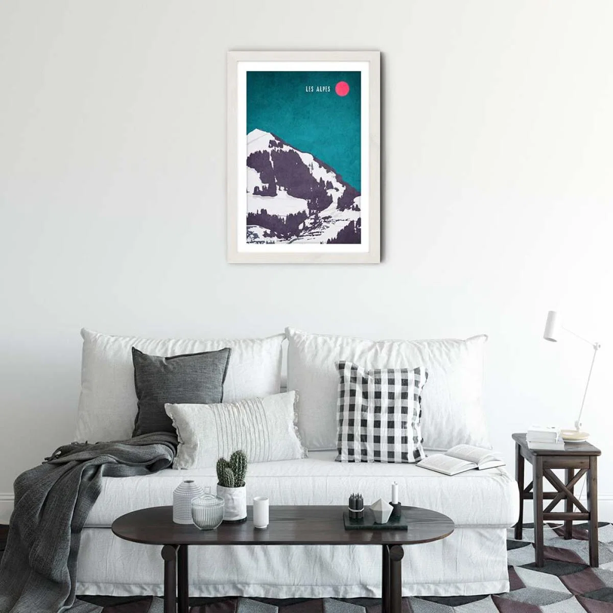 Les Alpes Art Print White Frame – image 2