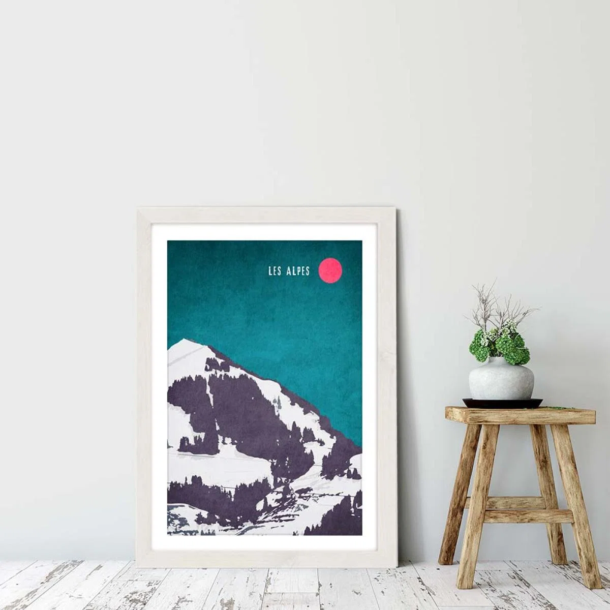 Les Alpes Art Print White Frame – image 6