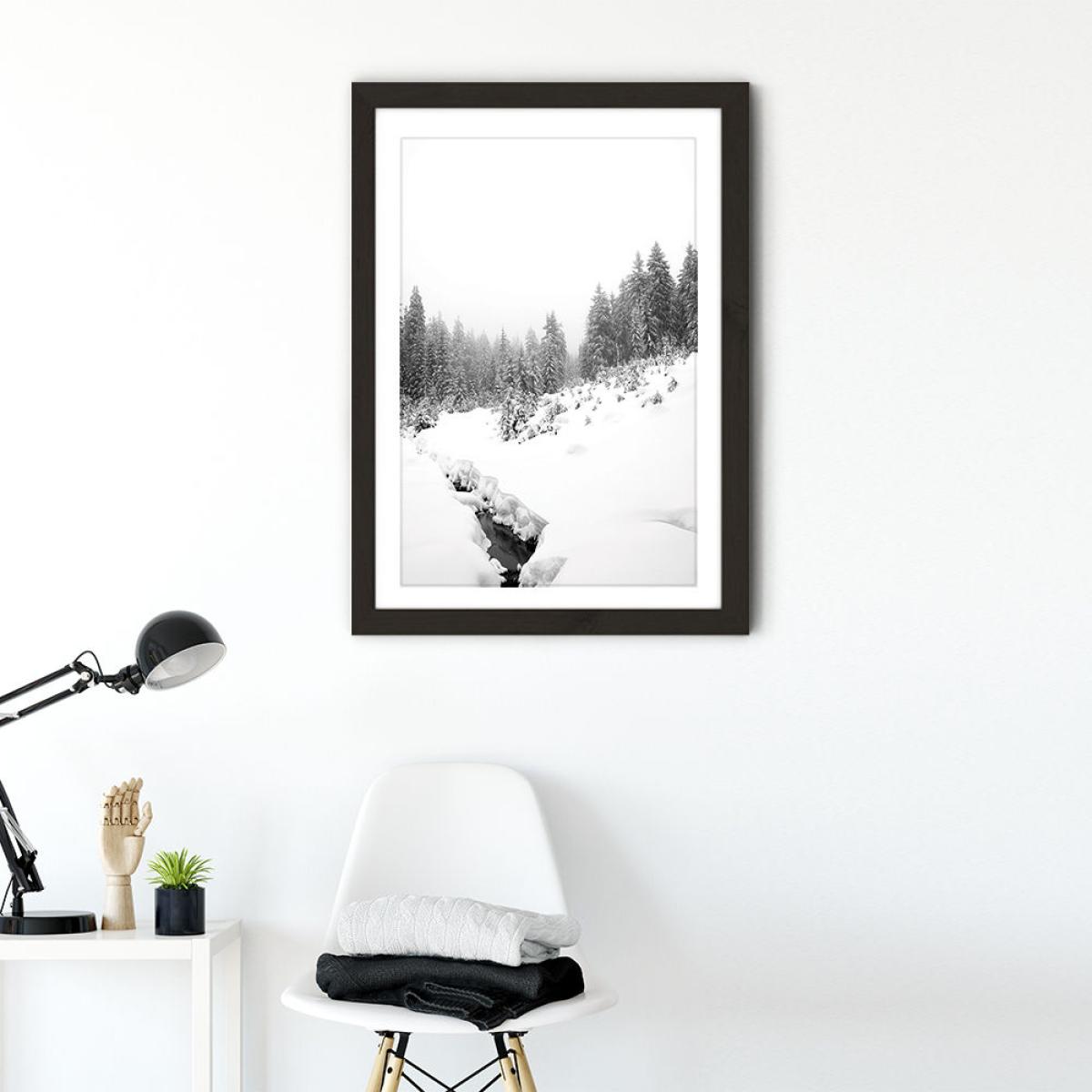 Black River Art Print Black Frame – image 3