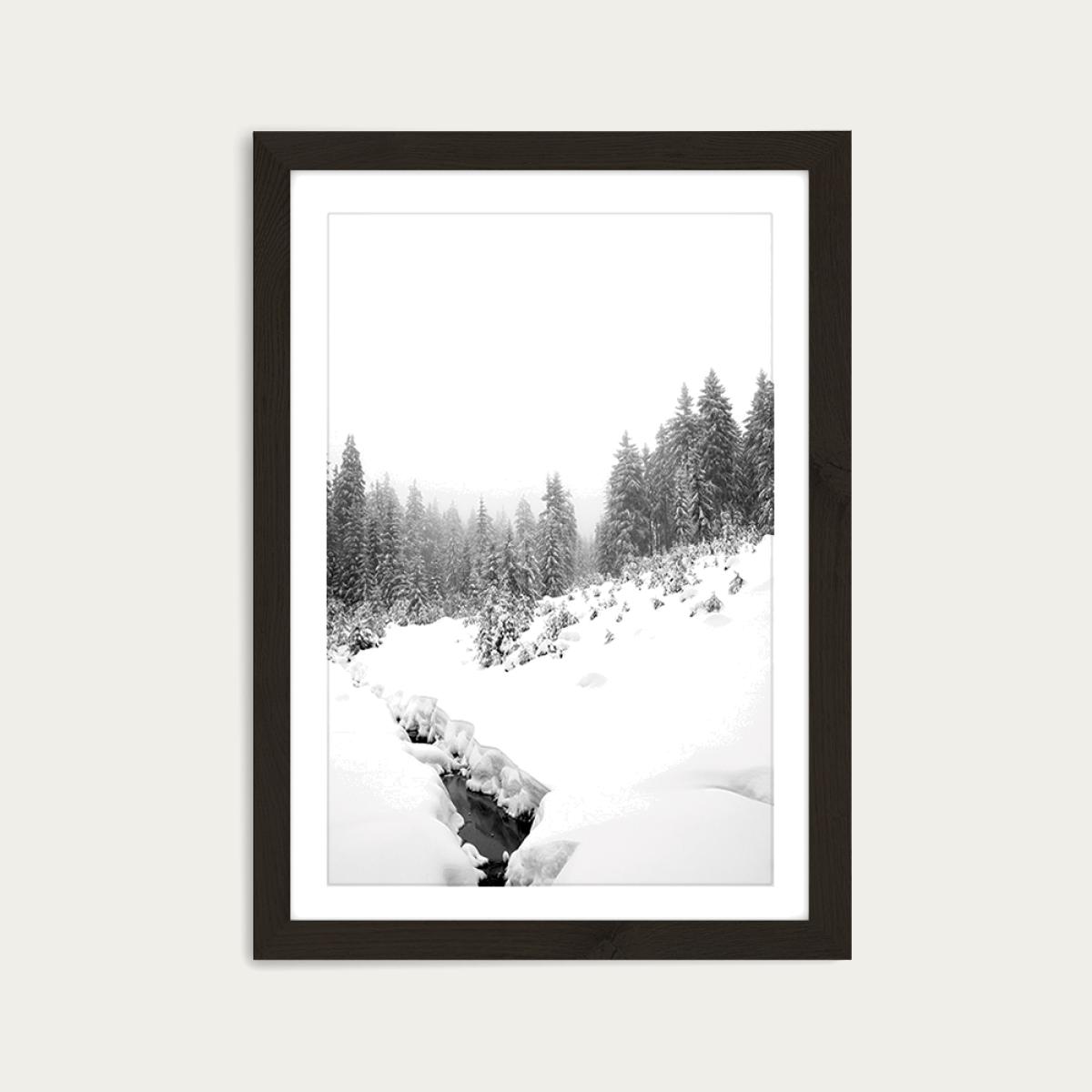 Black River Art Print Black Frame – image 1