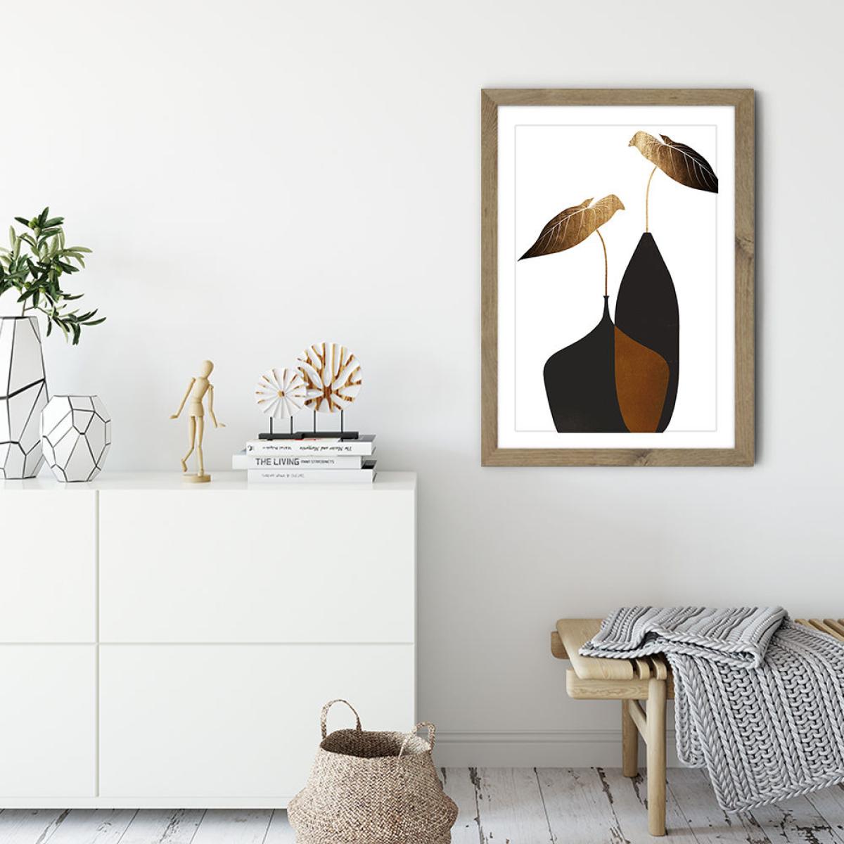 Scandinavian Bouquet 1 Art Print Oak Frame – image 2