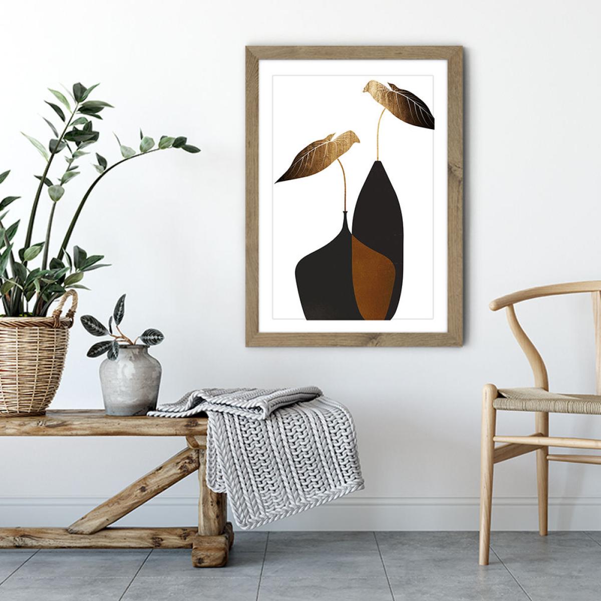 Scandinavian Bouquet 1 Art Print Oak Frame – image 3