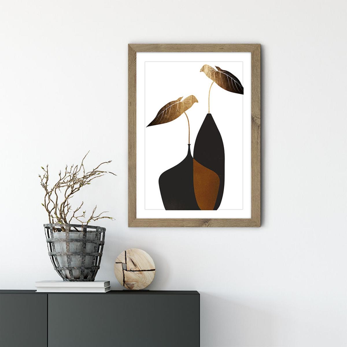 Scandinavian Bouquet 1 Art Print Oak Frame – image 4