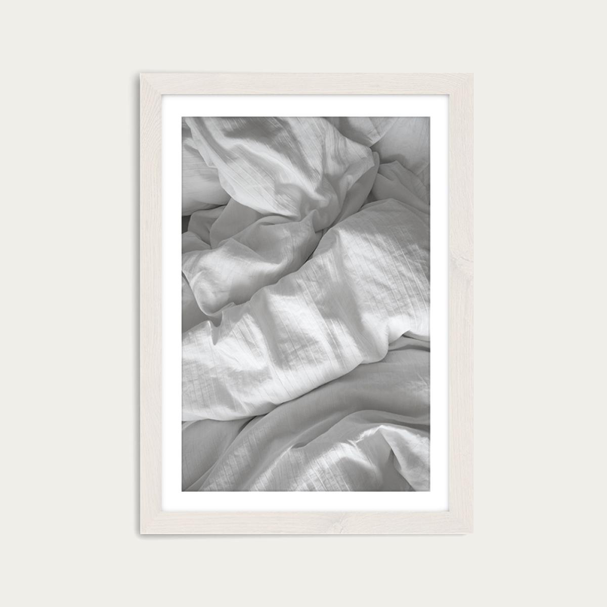 A Perfect Day in Bed Art Print White Frame – image 1