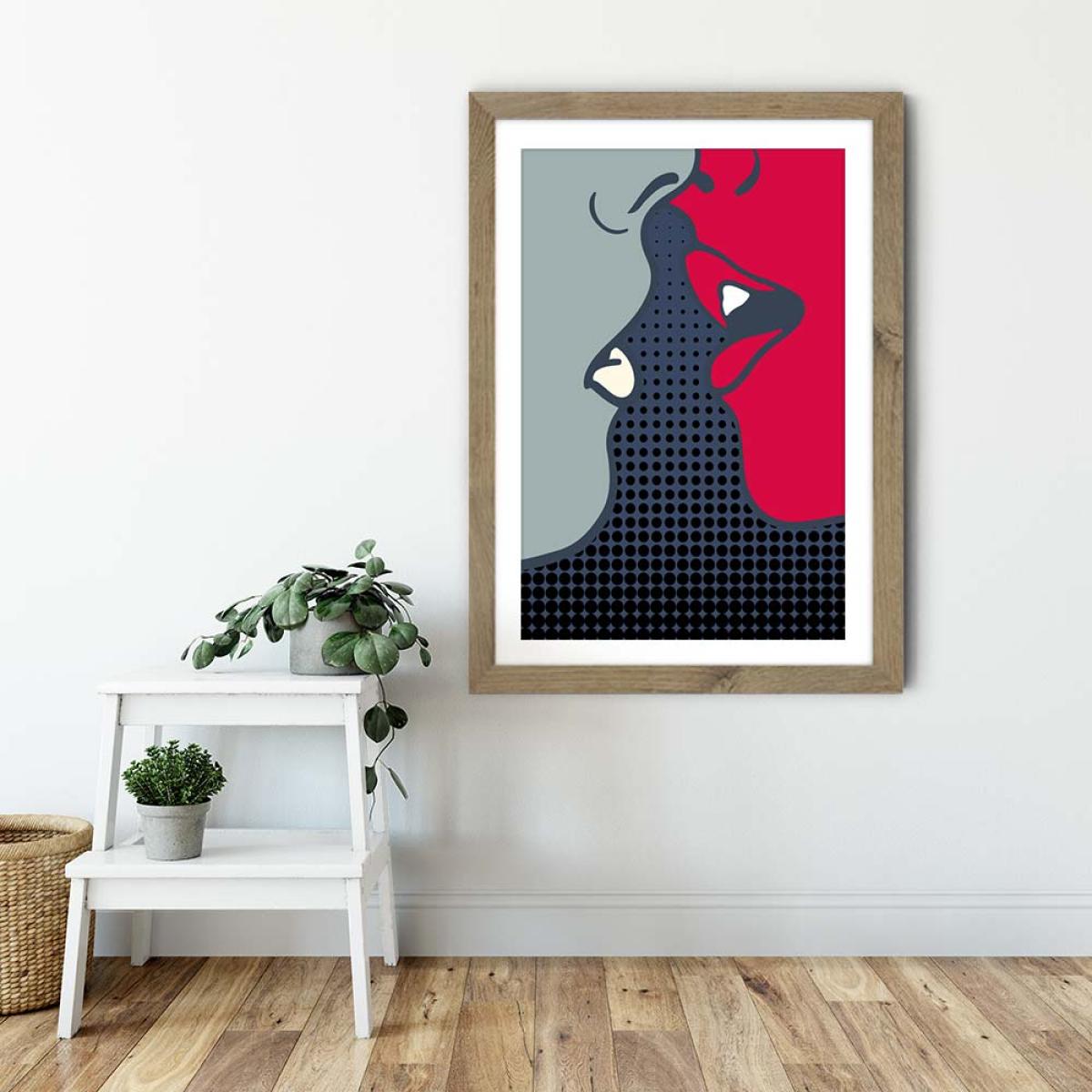 The Kiss Art Print Oak Frame – image 6