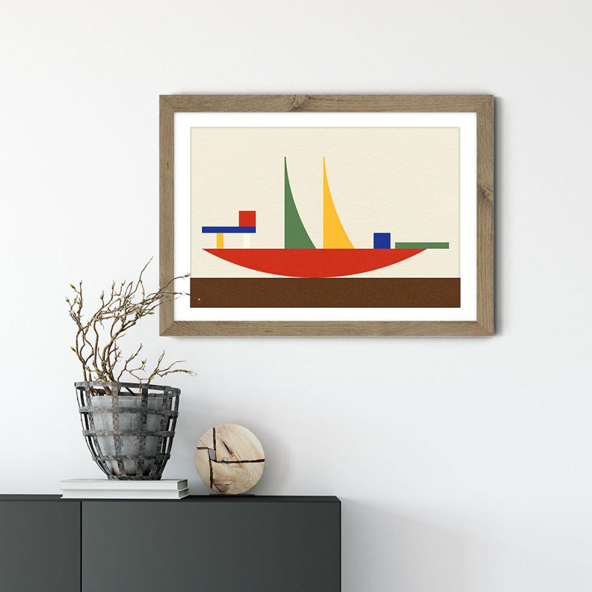 Alma Buscher Bauhaus Bauspiel Art Print Oak Frame – image 2