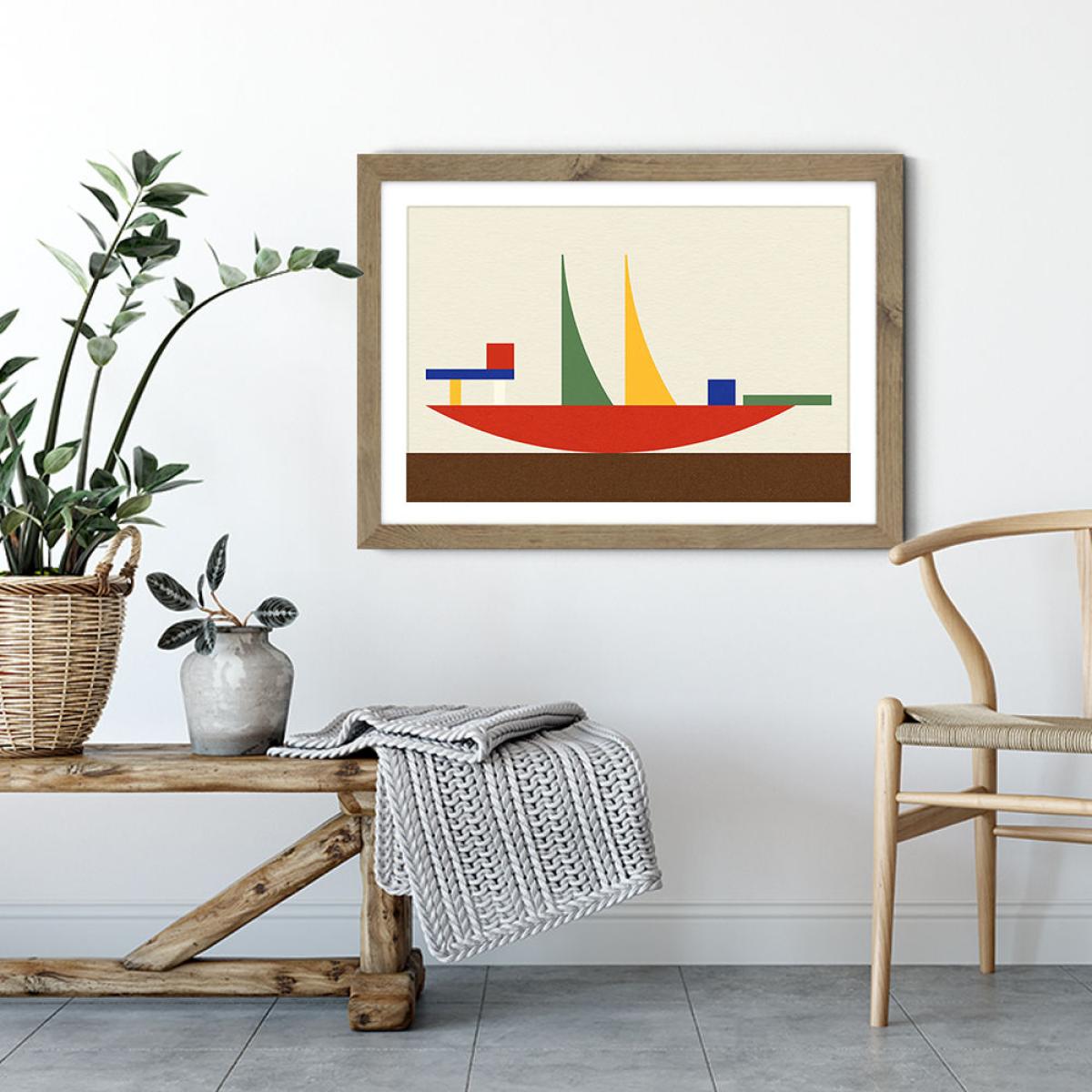 Alma Buscher Bauhaus Bauspiel Art Print Oak Frame – image 3