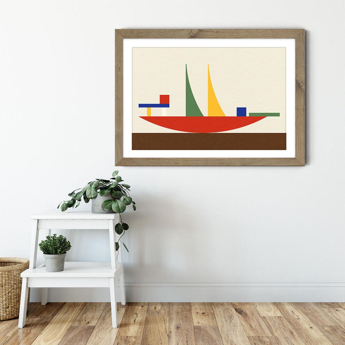 Alma Buscher Bauhaus Bauspiel Art Print Oak Frame – image 4