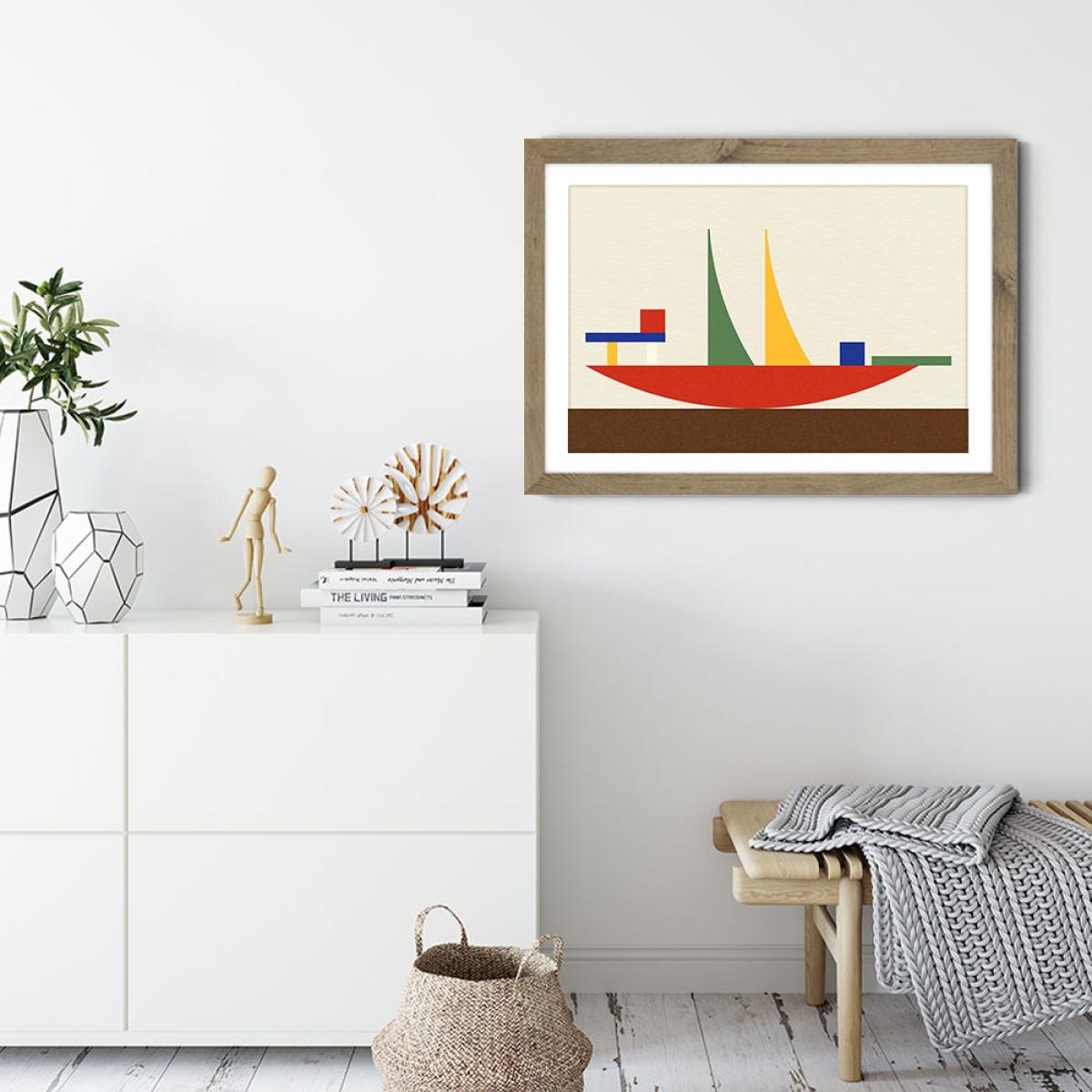 Alma Buscher Bauhaus Bauspiel Art Print Oak Frame – image 5