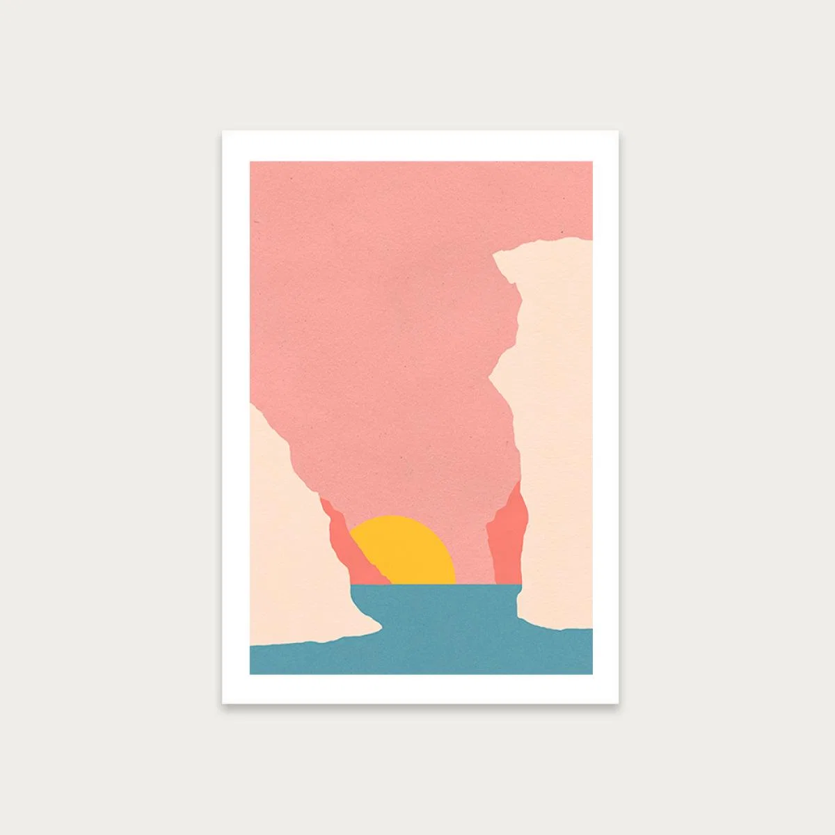 Sunset in Crete Art Print Unframed