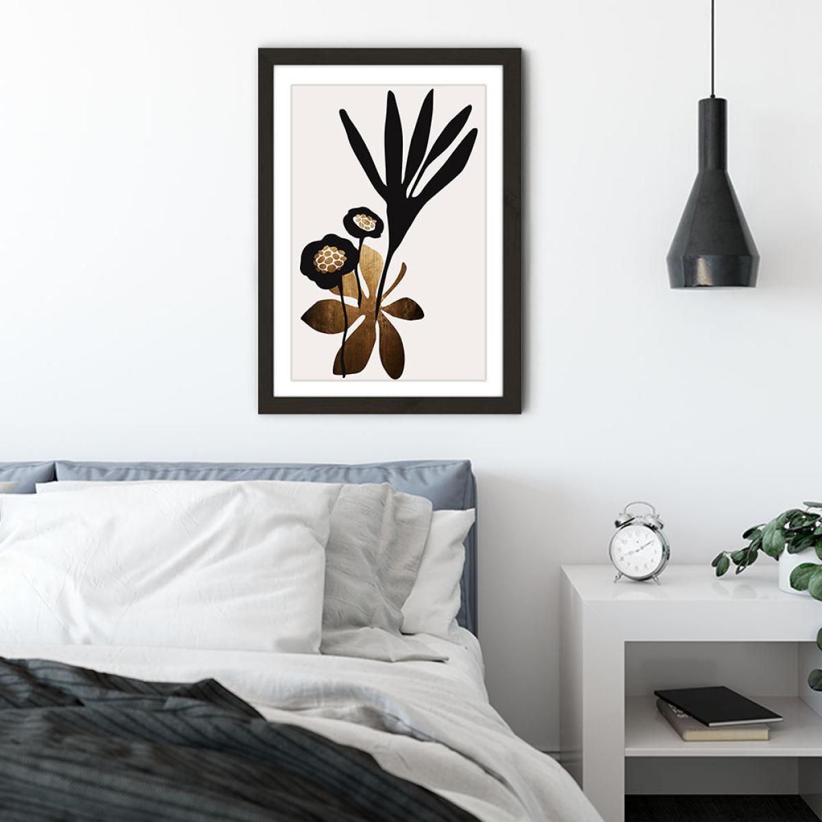 Blossom Beauty Gold Art Print Black Frame – image 2