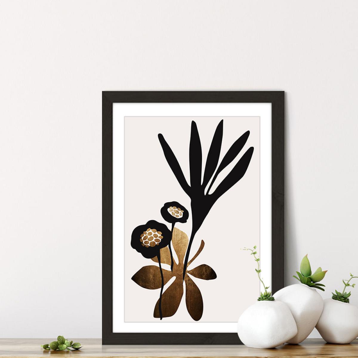 Blossom Beauty Gold Art Print Black Frame – image 6