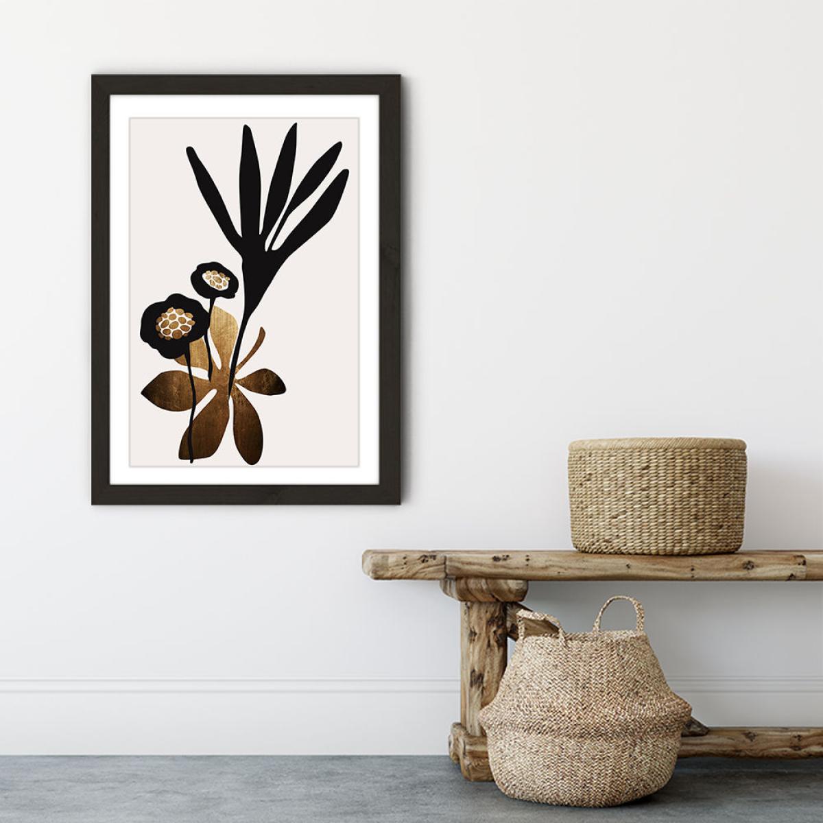 Blossom Beauty Gold Art Print Black Frame – image 7