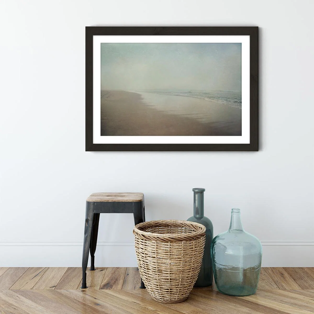 Morning Walk 1 Art Print Black Frame – image 3