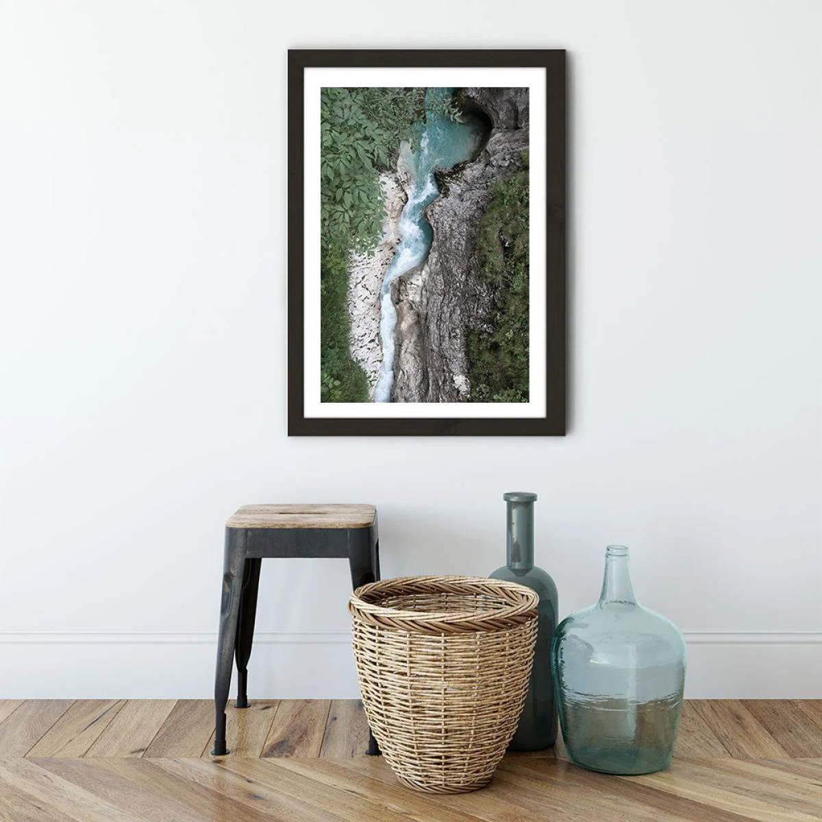 Wild Water Canyon Art Print Black Frame – image 2