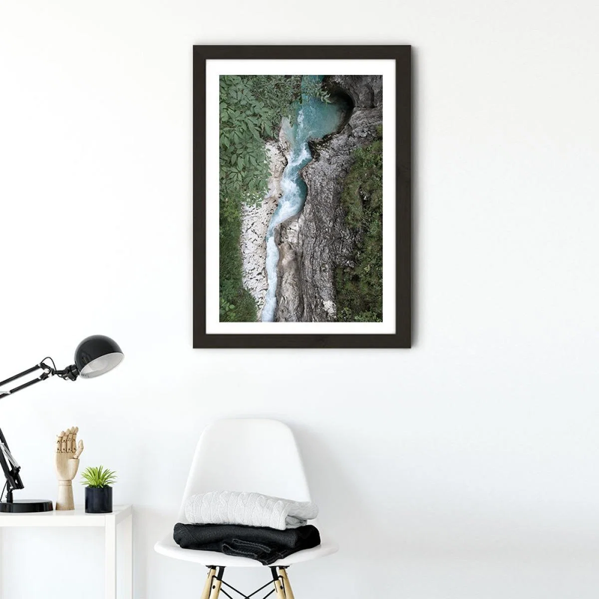 Wild Water Canyon Art Print Black Frame – image 3