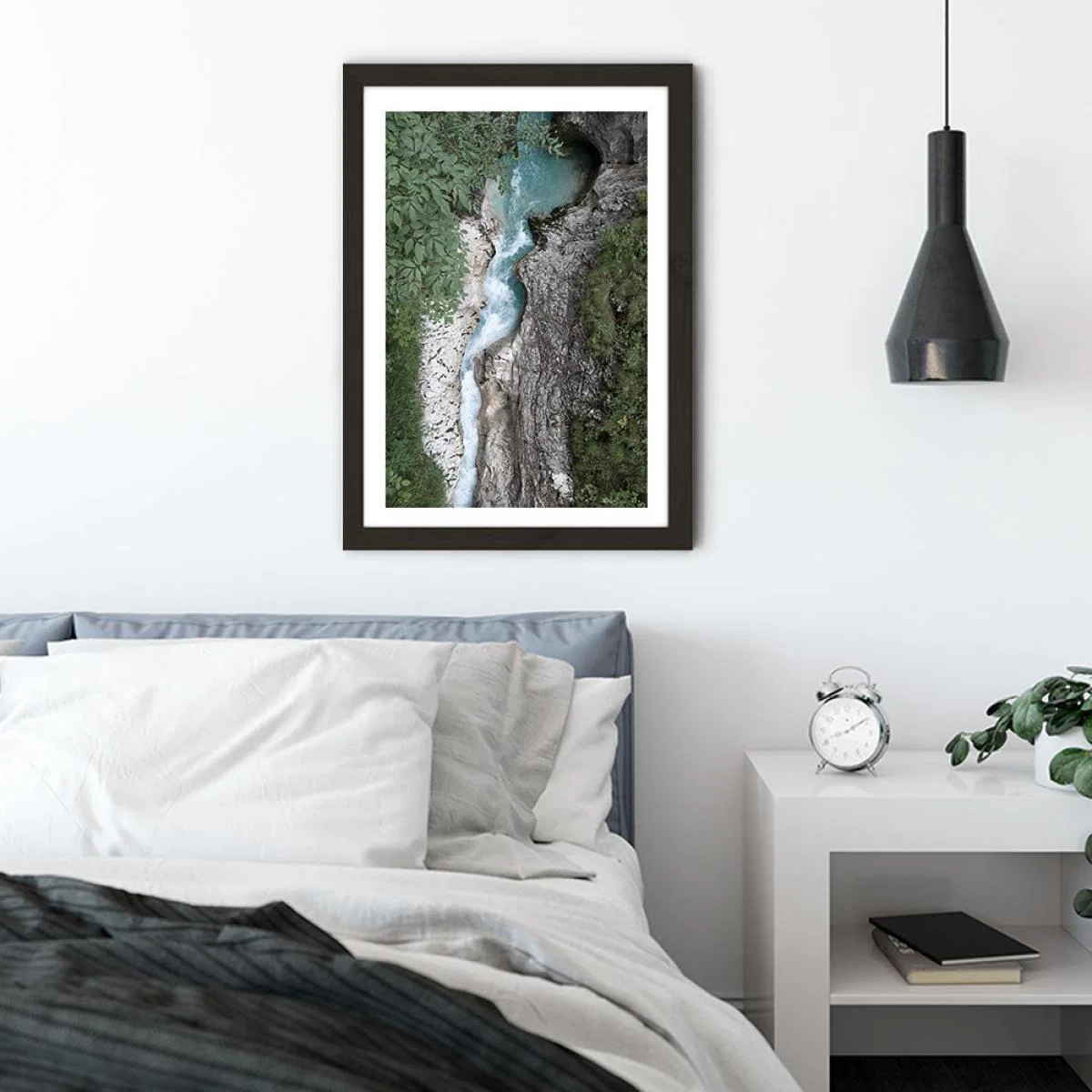 Wild Water Canyon Art Print Black Frame – image 4