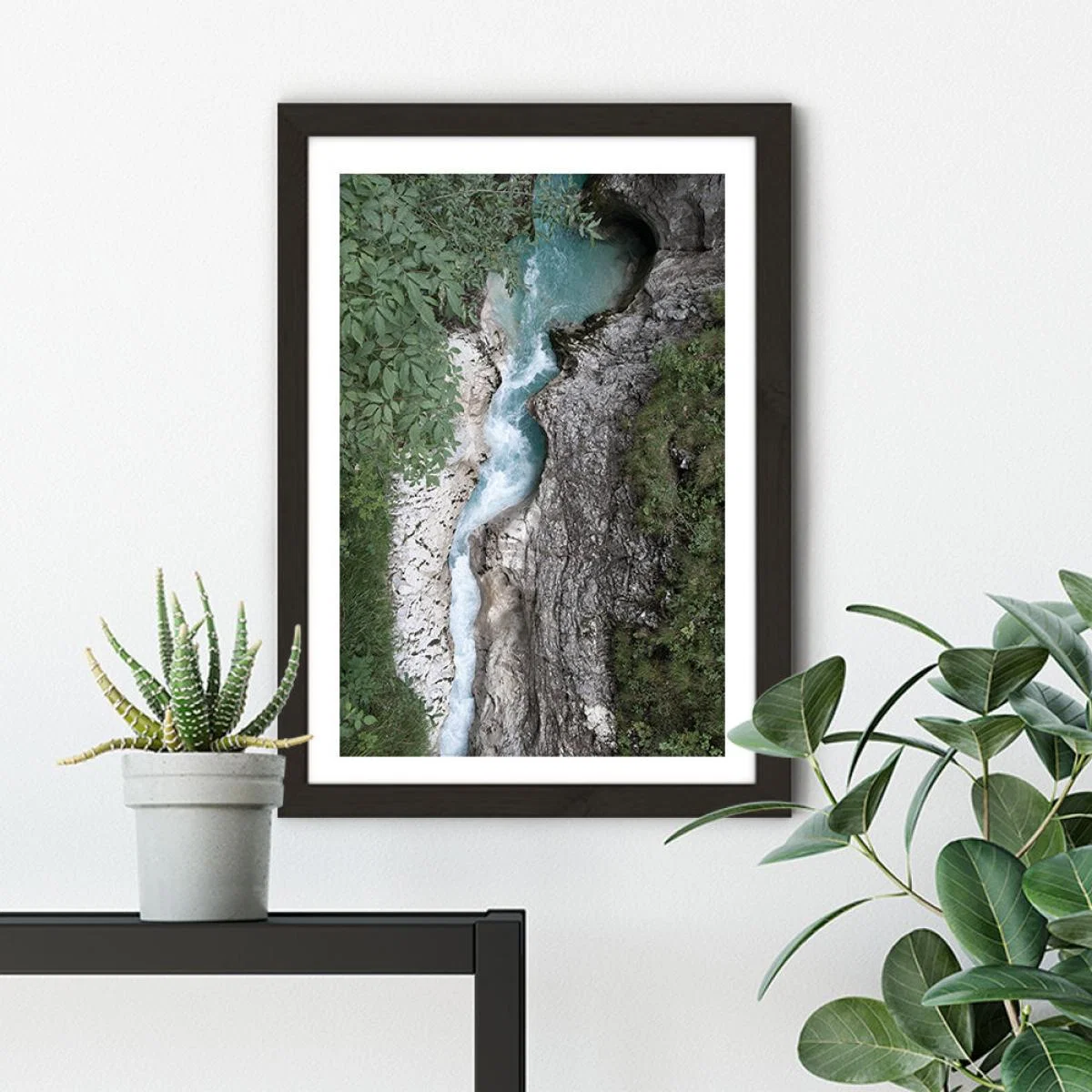 Wild Water Canyon Art Print Black Frame – image 5