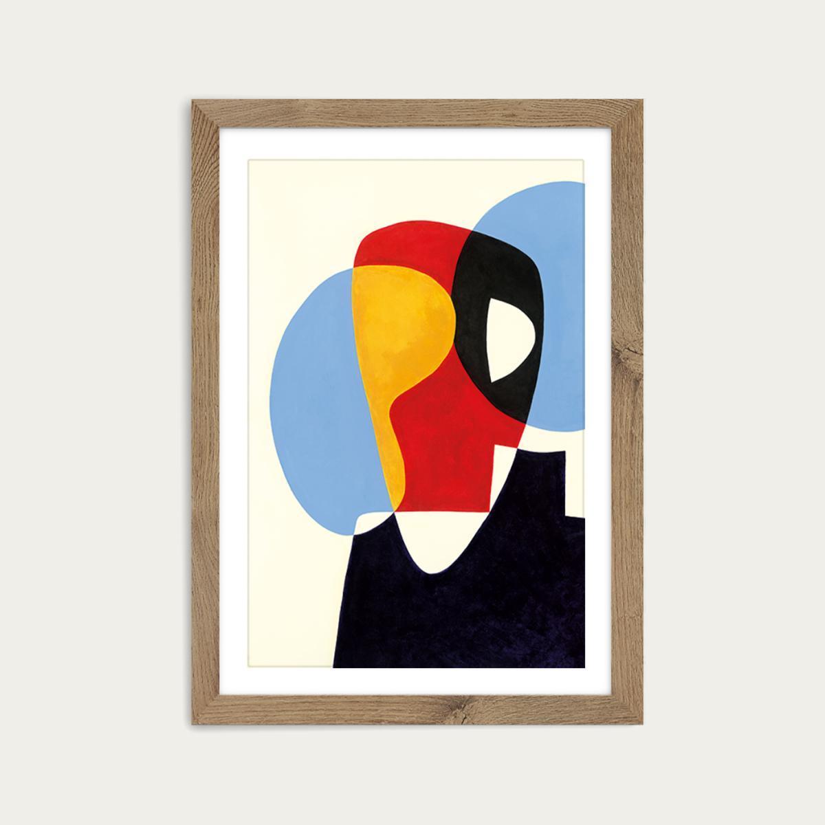 Revisit #5 Art Print Oak Frame – image 1