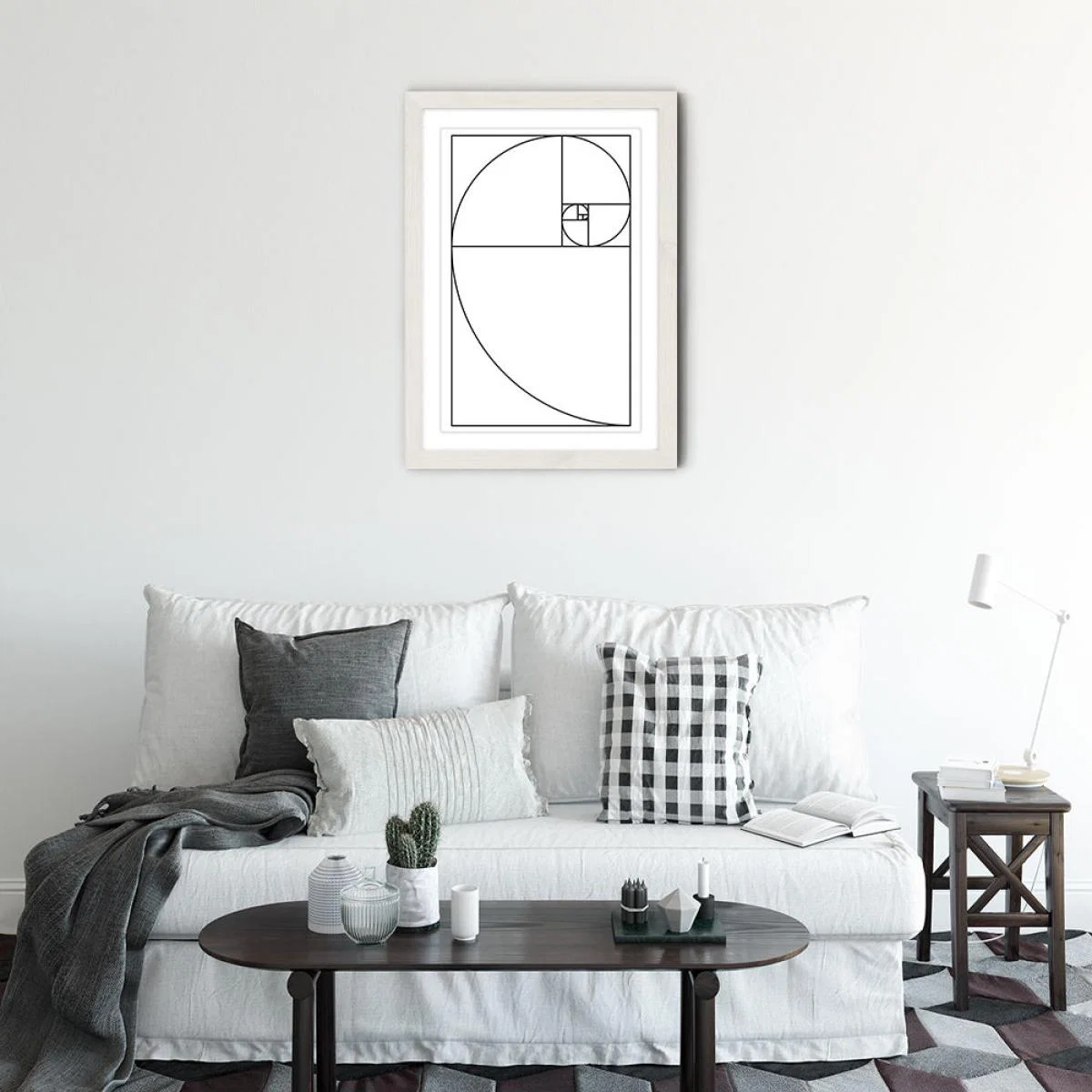 Proportio Devina White Art Print White Frame – image 3
