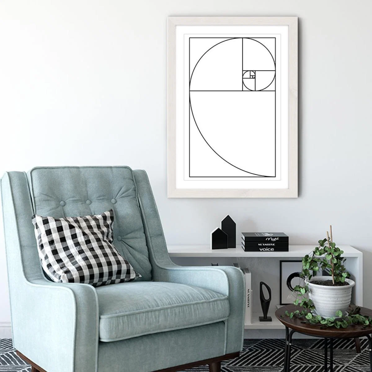 Proportio Devina White Art Print White Frame – image 4