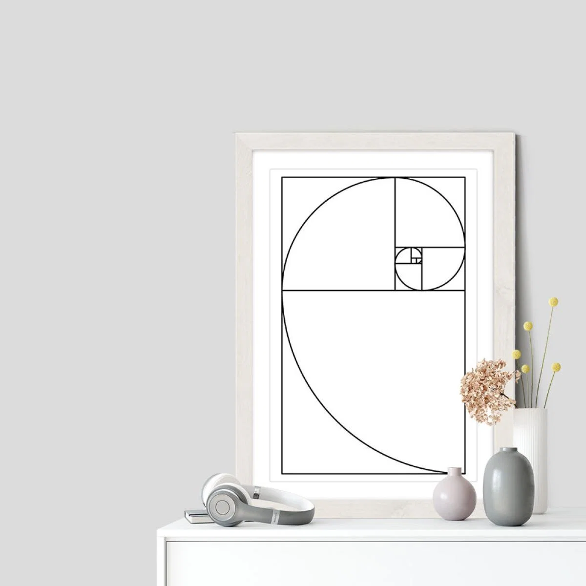 Proportio Devina White Art Print White Frame – image 7