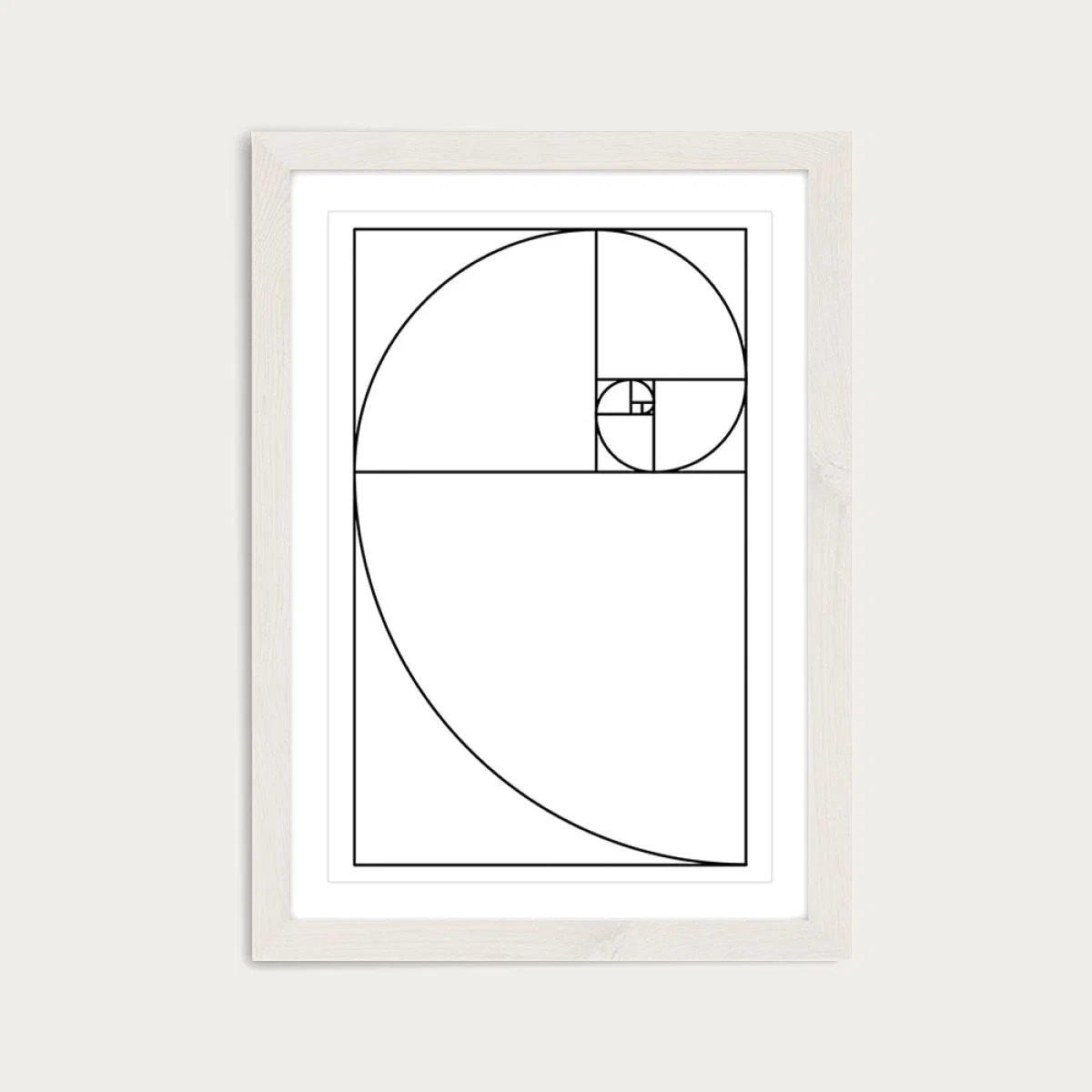 Proportio Devina White Art Print White Frame – image 1