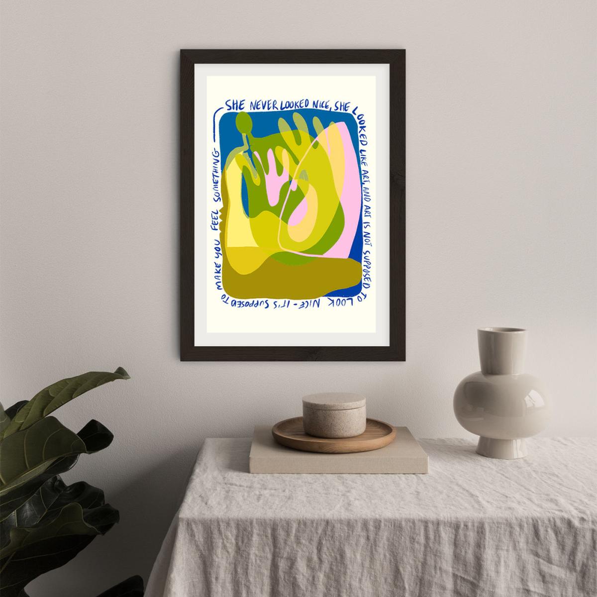 She Looked Like Art Art Print Black Frame – image 2