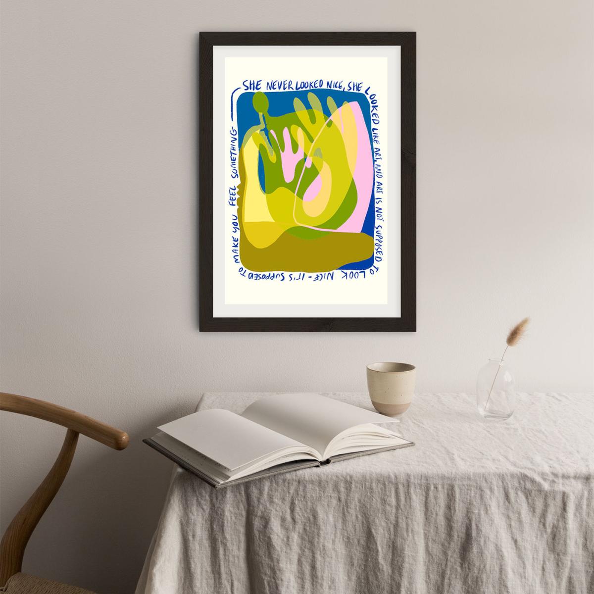 She Looked Like Art Art Print Black Frame – image 3
