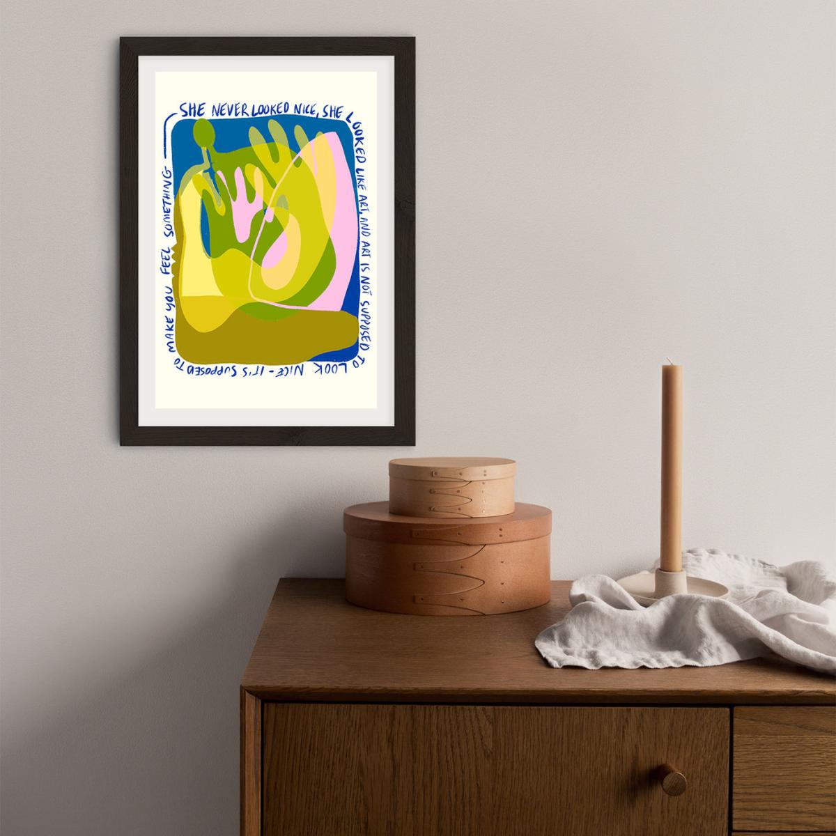 She Looked Like Art Art Print Black Frame – image 4